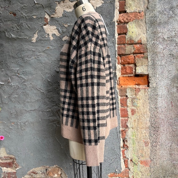 WHITE + WARREN Cashmere Plaid Crewneck - Picture 8 of 9